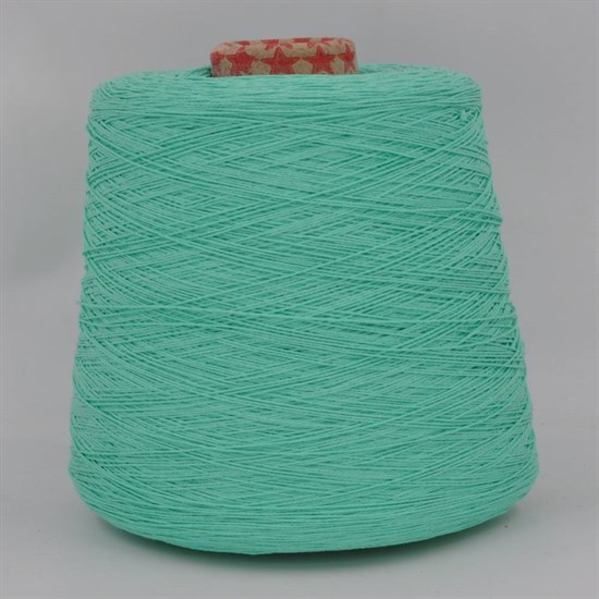 Бобинная пряжа Cotone PA Stock Yarn Italy хлопок (70%) ПА (30%) тиффани 2505 - фото 7937